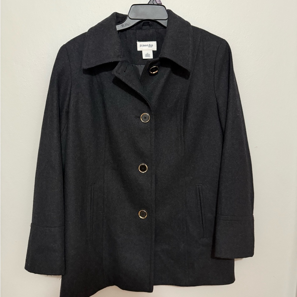 Stylish Black Women's Pea Coat